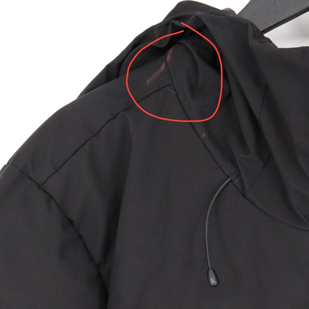 The North Face Mens XL Black 550 Down Hooded Puffer Jacket Winter Parka Coat
